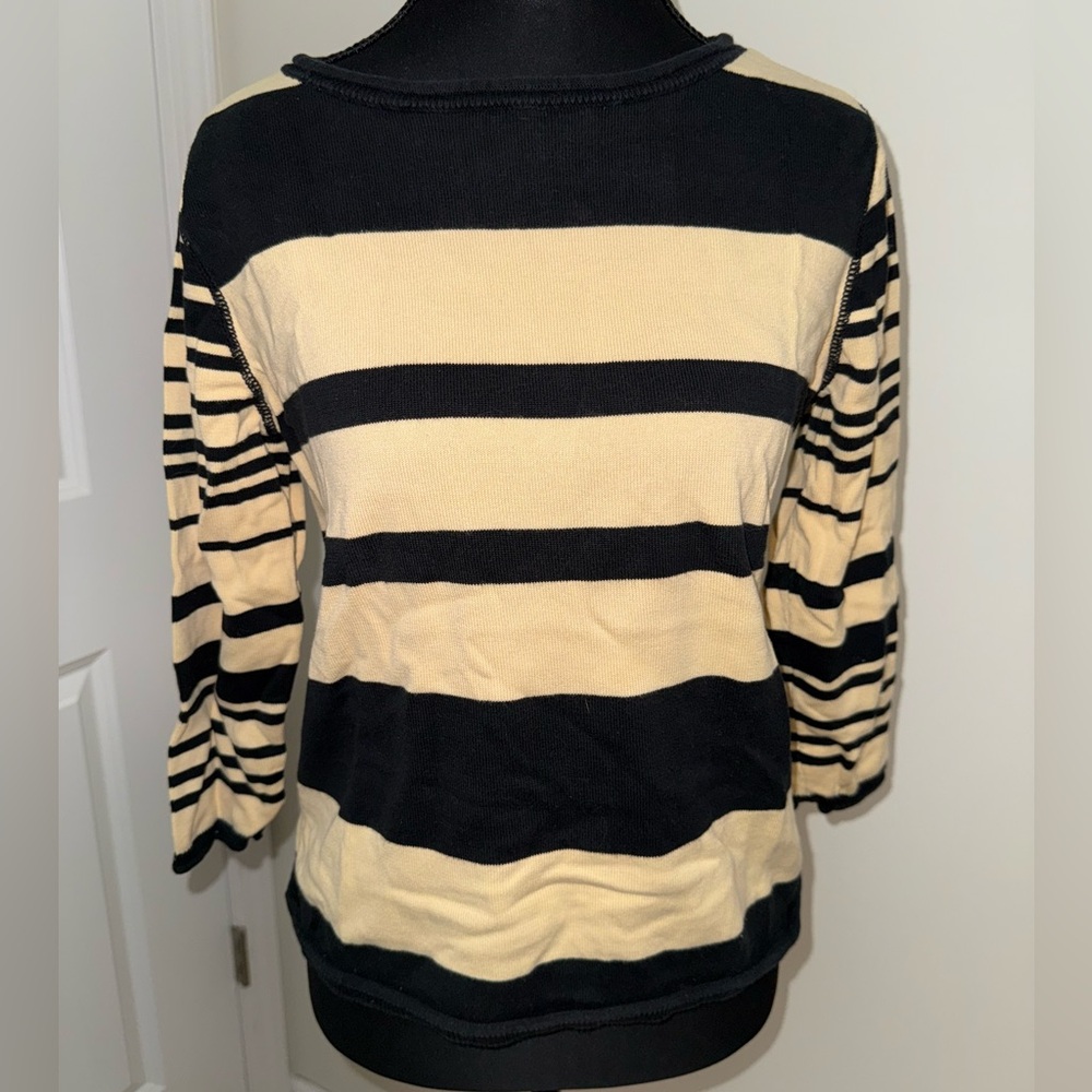 Tan and black vintage striped sweater